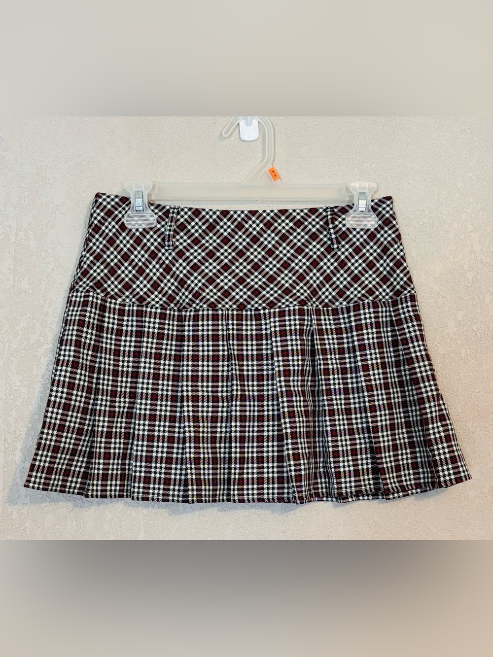 Plaid Pleated Mini Skirt